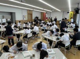 「静岡市内の中学２年生８０名が来社しました！」